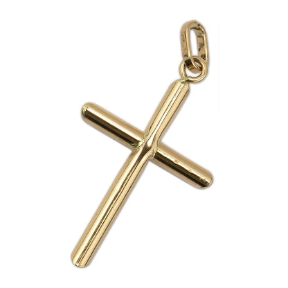 MONDO CATTOLICO Yellow Gold Tube Cross