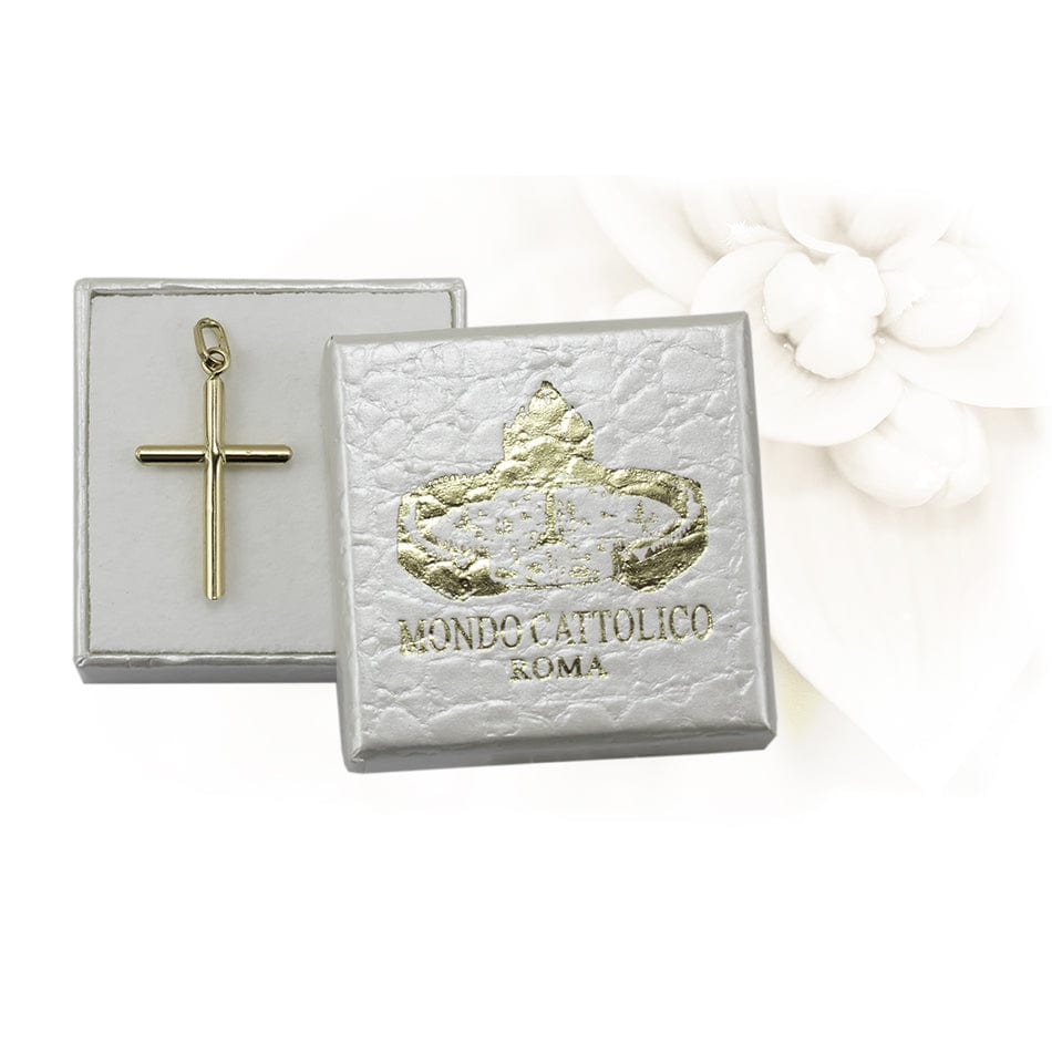 MONDO CATTOLICO Yellow Gold Tube Cross